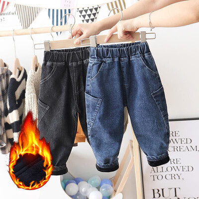 fete baieti blugi catifea pantaloni caldi din denim bebelusi buzunare copii pantaloni lungi haine copii