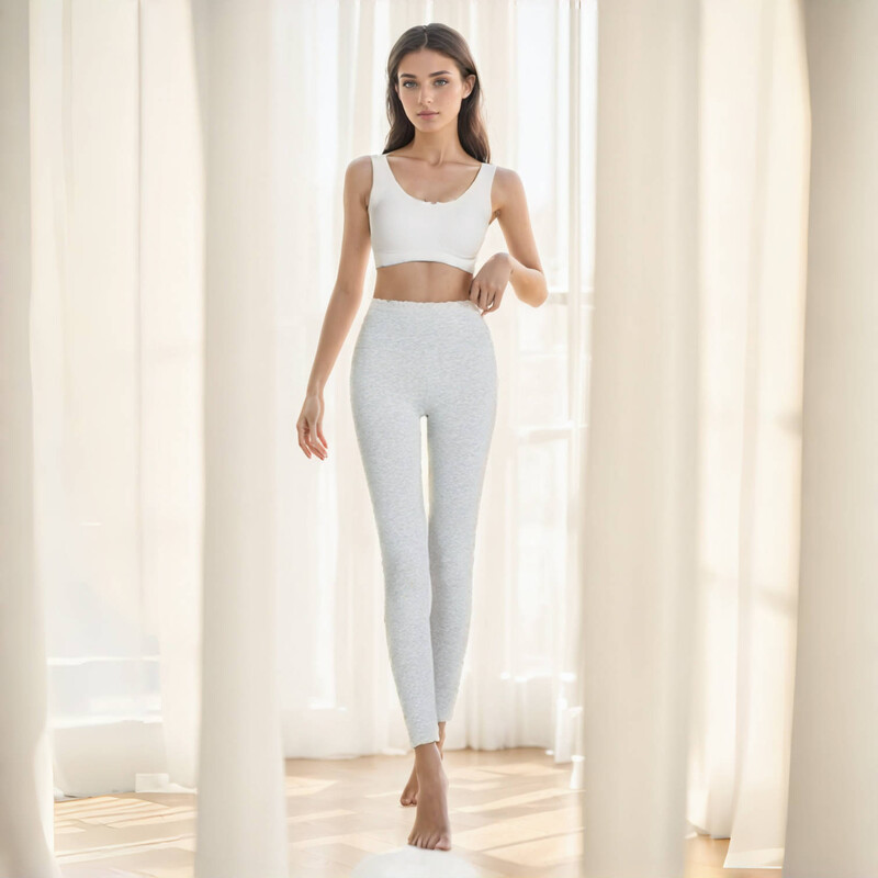 Alkalmi 100% pamut leggings női leggins magas derekú hosszú nadrág hölgyeknek sportos jógaruházat fekete harisnya Őszi ruházat utcai ruházat