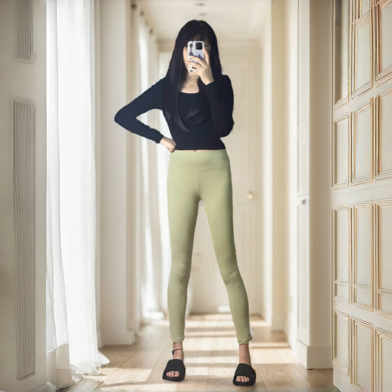 Alkalmi 100% pamut leggings női leggins magas derekú hosszú nadrág hölgyeknek sportos jógaruházat fekete harisnya Őszi ruházat utcai ruházat