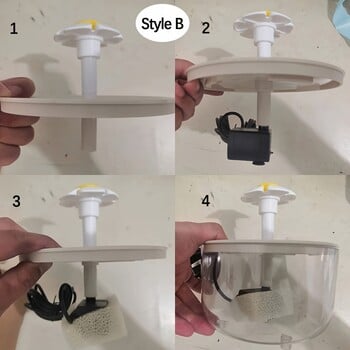 USB Electric Mute 1L Συντριβάνι νερού κατοικίδιων ζώων Αυτόματο Φίλτρο μπολ ποτών για γάτες Δοχείο ποτού για κατοικίδια Φίλτρο νερού για γάτες