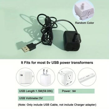 USB Electric Mute 1L Συντριβάνι νερού κατοικίδιων ζώων Αυτόματο Φίλτρο μπολ ποτών για γάτες Δοχείο ποτού για κατοικίδια Φίλτρο νερού για γάτες