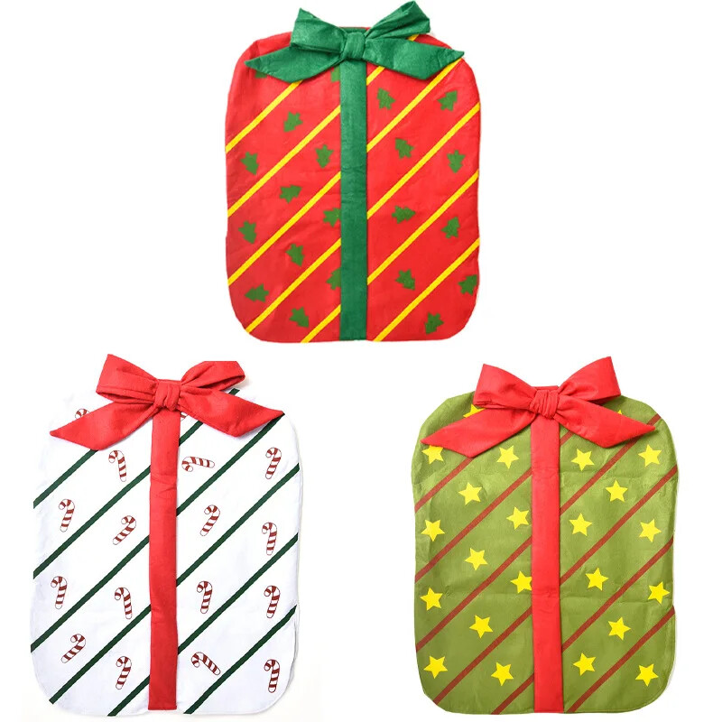 4db karácsonyi csokornyakkendő ajándéktáska karácsonyi székhuzatok dekorációk otthoni ebédlőbe, buliba, konyhába, bankettbe