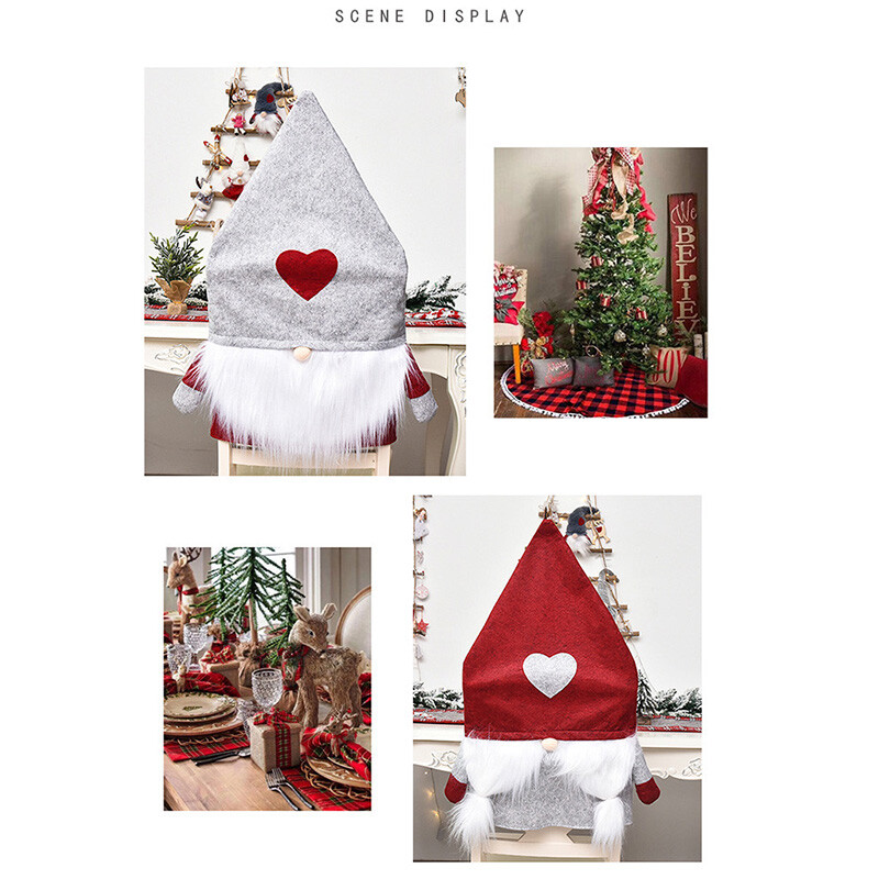 Kalėdų kėdžių užvalkalai Kalėdų valgomojo kėdžių užvalkalai Neaustiniai audiniai Kėdės užvalkalai, skirti namų kalėdiniam papuošimui