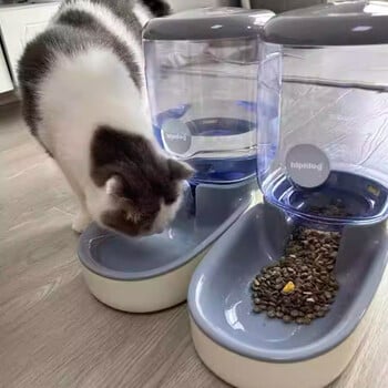 Cat Water Dispenser Αυτόματη τροφοδοσία για σκύλους και τροφοδοσία νερού Gravity Food Feeder Μεγάλης χωρητικότητας 4L Πόσιμο νερό για κατοικίδια