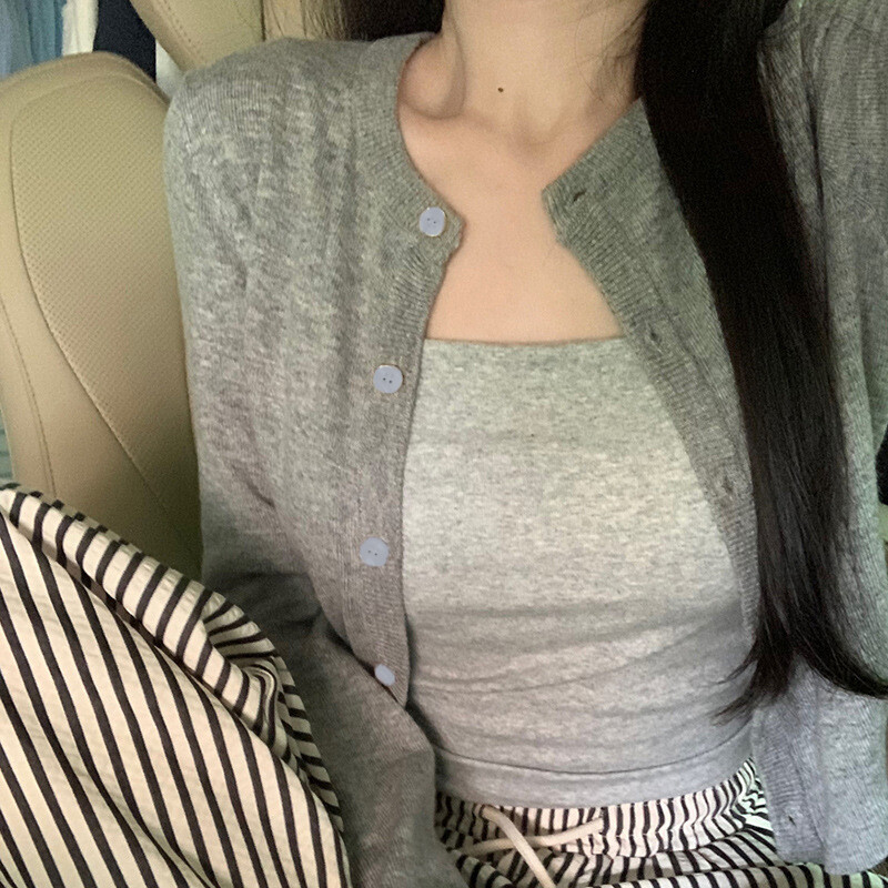 Alobee Red Cardigan Kötött kora őszi női ruhák Új 2024 Outdoor Crop Pulóver Felsőruházat Hosszú ujjú alsó alsó ing