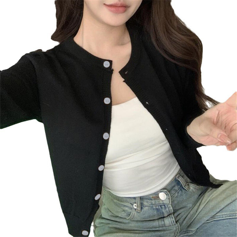 Alobee Red Cardigan Kötött kora őszi női ruhák Új 2024 Outdoor Crop Pulóver Felsőruházat Hosszú ujjú alsó alsó ing