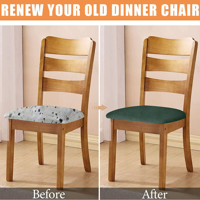 Husă pentru scaune din catifea super moale, pentru scaune elastice, pentru scaune de sufragerie, scaune antiderapante, huse de protecție pentru birou, bucătărie, banchet