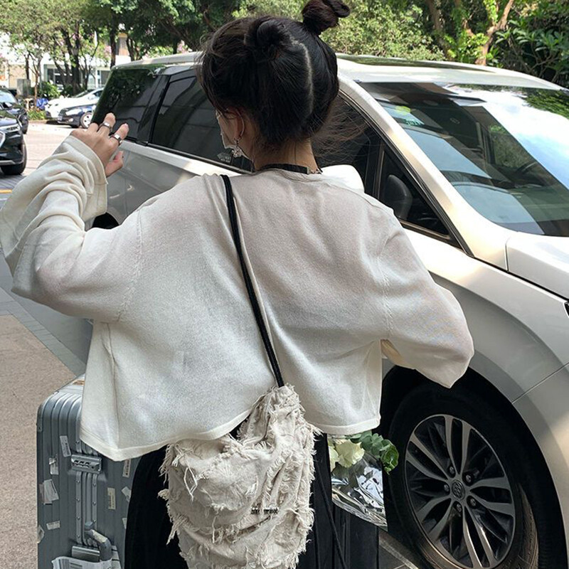 Rimocy nyári kötött, növényi felsők, női utcai ruházat, hosszú ujjú, vágott kardigán, női 2024 egyszínű napvédő kabát, női