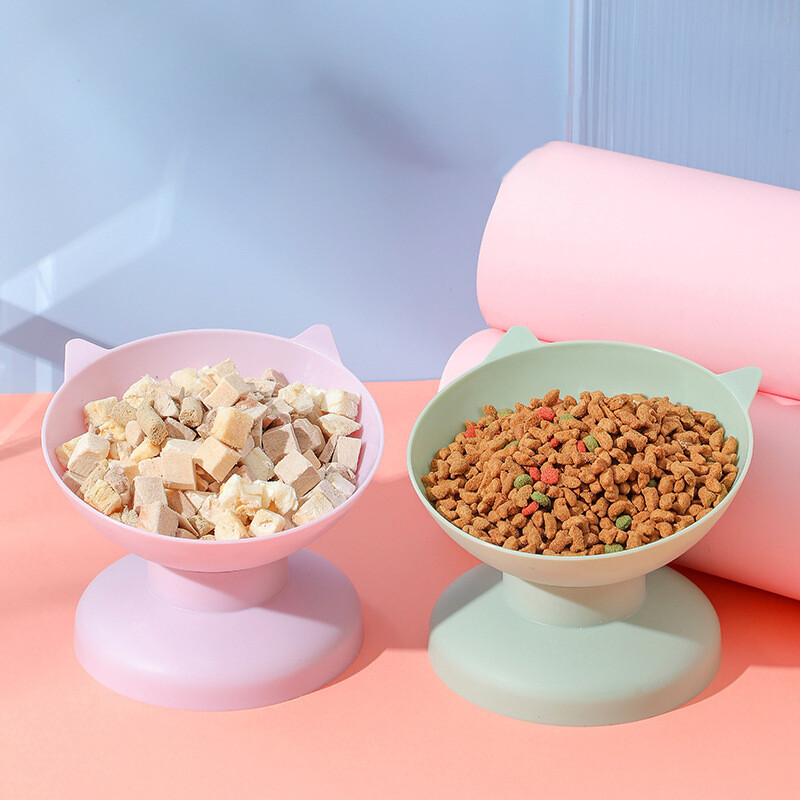 animal de companie, vărsături, farfurie, bol, plastic, înălțat, hrănitor