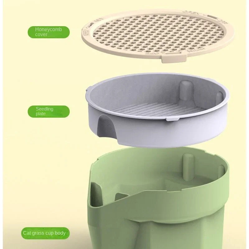 Gustare pentru pisici Plantare cu mentă Cutie de plastic hidroponică Ghiveci pentru pisici Contrast Hidroponic Det Iarbă pentru pisici Bol pentru plante fără semințe Aprovizionare pentru grădină