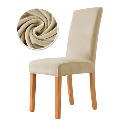 Husă pentru scaune din catifea, culoare solidă, elastică, super moale, pentru scaune reglabile, lavabilă, elastică, pentru scaunul de birou, acasă, hotel