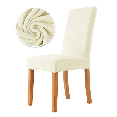 Husă pentru scaune din catifea, culoare solidă, elastică, super moale, pentru scaune reglabile, lavabilă, elastică, pentru scaunul de birou, acasă, hotel