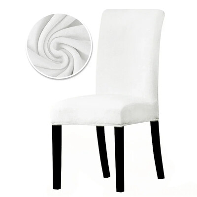 Husă pentru scaune din catifea, culoare solidă, elastică, super moale, pentru scaune reglabile, lavabilă, elastică, pentru scaunul de birou, acasă, hotel