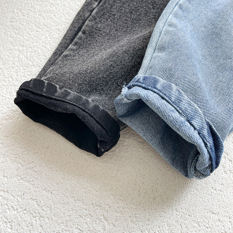 Pavasara bērni Meiteņu zēni Vienkrāsu džinsi Rudens Ikdienas Bērni Zīdaiņi Meitenes Zēni Bērnu Apģērbi Meiteņu zīdaiņi Džinsi