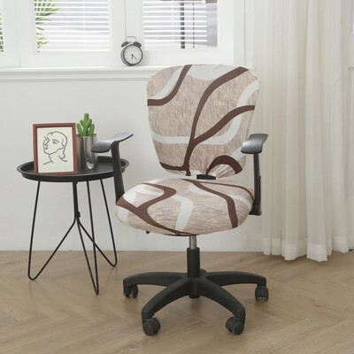 Pārvalki istabas mācību sēdekļa krēsla futrālis dators biroja noņemamam krēsla krēslam, rotējošs spandeksa elastīgs pārvalks