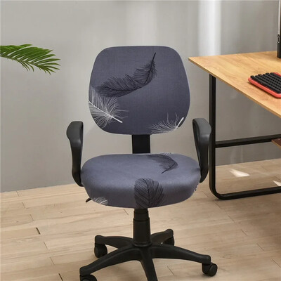 Pārvalki istabas mācību sēdekļa krēsla futrālis dators biroja noņemamam krēsla krēslam, rotējošs spandeksa elastīgs pārvalks