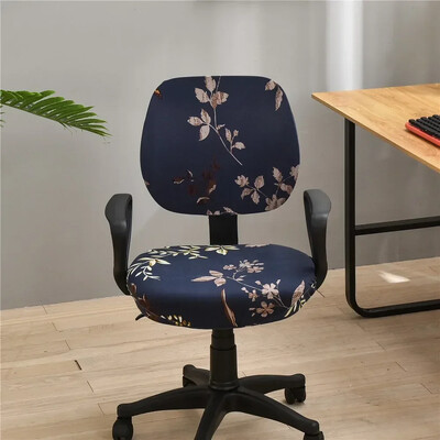 Pārvalki istabas mācību sēdekļa krēsla futrālis dators biroja noņemamam krēsla krēslam, rotējošs spandeksa elastīgs pārvalks