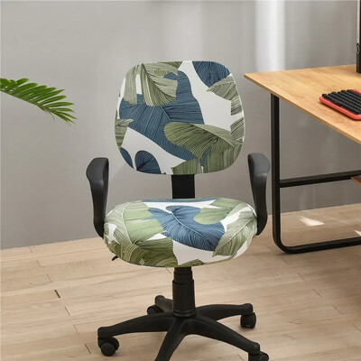 Pārvalki istabas mācību sēdekļa krēsla futrālis dators biroja noņemamam krēsla krēslam, rotējošs spandeksa elastīgs pārvalks