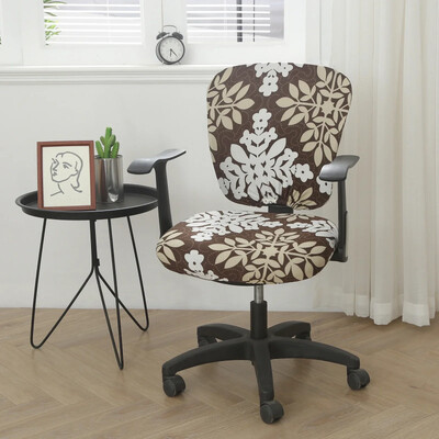 Pārvalki istabas mācību sēdekļa krēsla futrālis dators biroja noņemamam krēsla krēslam, rotējošs spandeksa elastīgs pārvalks