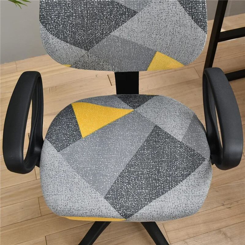 Pārvalki istabas mācību sēdekļa krēsla futrālis dators biroja noņemamam krēsla krēslam, rotējošs spandeksa elastīgs pārvalks