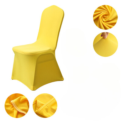 Patru anotimpuri în stil european și american pentru nuntă, dintr-o singură bucată, din țesătură, de culoare uni, pentru scaunul de luat masa, cu elastic pentru decorare