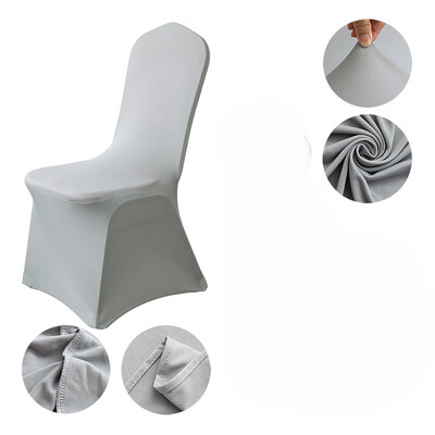 Patru anotimpuri în stil european și american pentru nuntă, dintr-o singură bucată, din țesătură, de culoare uni, pentru scaunul de luat masa, cu elastic pentru decorare