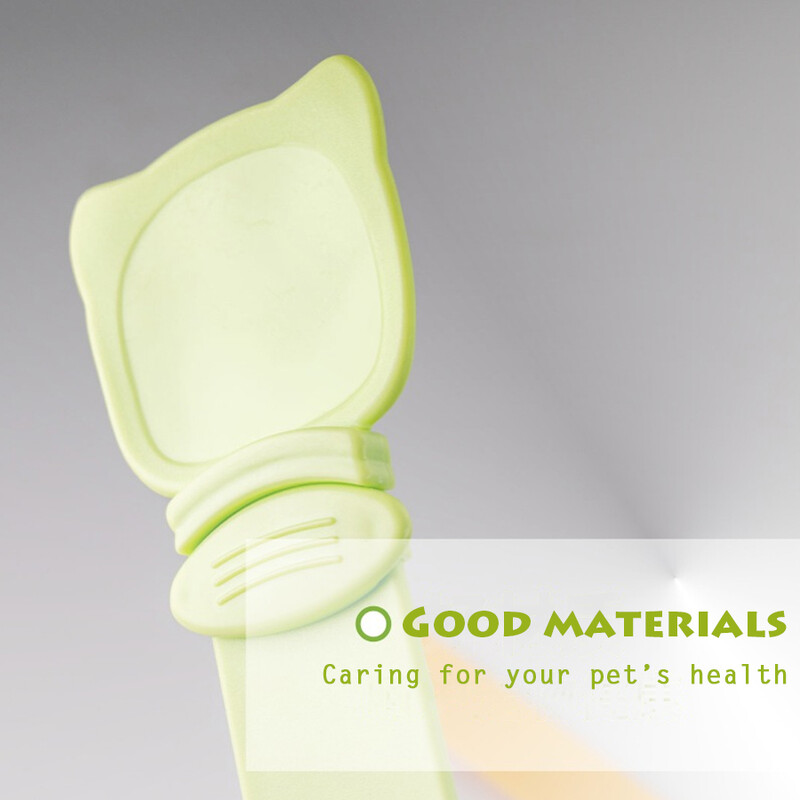 Mieli ir patogūs kačių skanėstų šaukšteliai: lengvai išspaudžiamas, viena ranka valdomas tiektuvas, reikmenys katėms šerti šlapiais skanėstais ir papildais