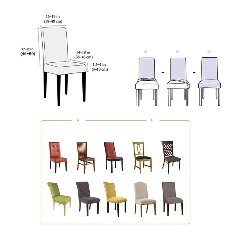 Új luxus bársony székhuzat étkezőbe esküvői hotel bankett melegre állítható jacquard székhuzat tok elasztikus otthon 2024