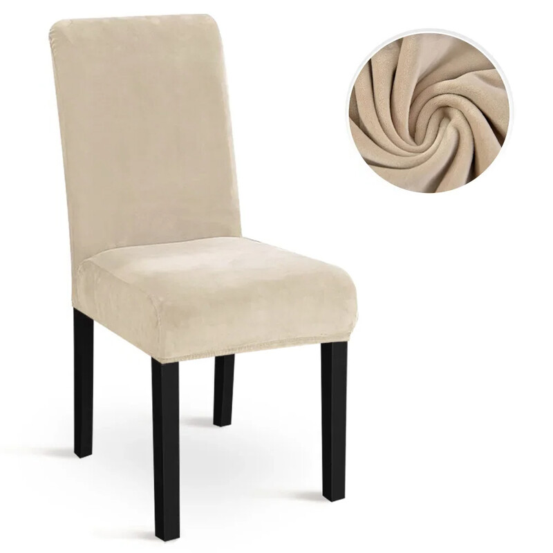 Új luxus bársony székhuzat étkezőbe esküvői hotel bankett melegre állítható jacquard székhuzat tok elasztikus otthon 2024