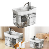 Katės vandens fontanas su tyliu siurbliu, šunų vandens dozatoriumi USB nuo sauso degimo kačių girtuoklis katėms patalpose