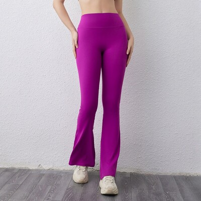 Mini uzliesmojoši legingi jogas bikses sievietēm Sporta apģērbs Elastīga augsta jostasvieta Push Up ar zvana apakšu Fitnesa sporta zāle treniņu bikses