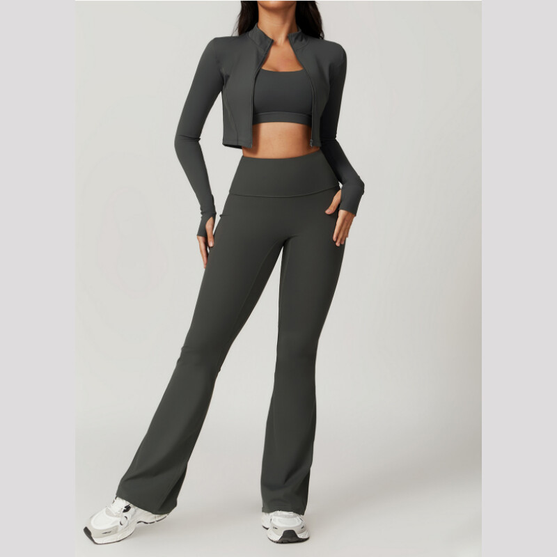 Mini uzliesmojoši legingi jogas bikses sievietēm Sporta apģērbs Elastīga augsta jostasvieta Push Up ar zvana apakšu Fitnesa sporta zāle treniņu bikses