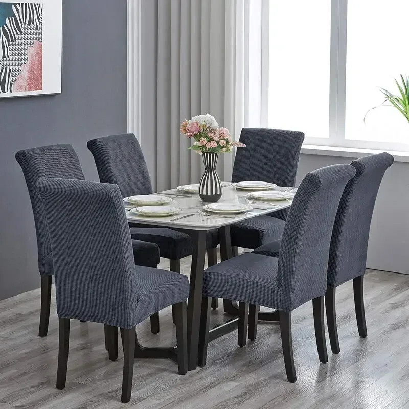 Magasan elasztikus étkező székhuzat étkező vízálló állítható székek tok Üléshuzat Stretch esküvői bankett otthoni dekoráció