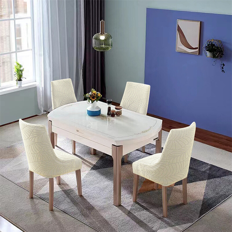 1db Jacquard ferde étkezőszék huzat Kosztalanító magas háttámla fotelhuzatok Mosható üléshuzatok otthoni irodai szállodai esküvőre