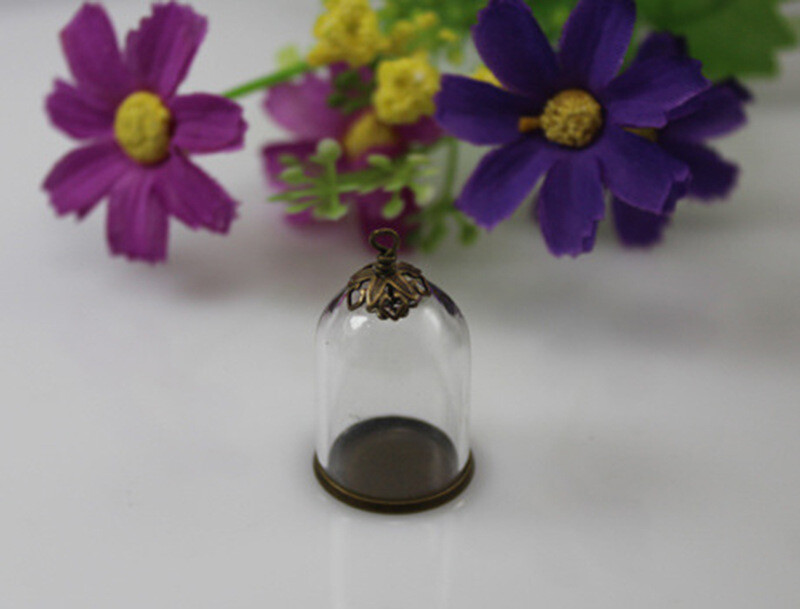 Vairumtirdzniecība stikla vāciņu kulonu ar rokām darināts DIY radošs kaklarota kulonu rotaslietas aksesuāri cilindrisks stikla vāciņš stikla pudeles piekārtiem