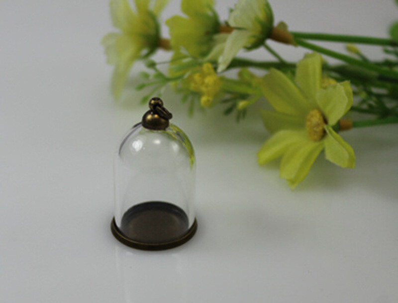 Vairumtirdzniecība stikla vāciņu kulonu ar rokām darināts DIY radošs kaklarota kulonu rotaslietas aksesuāri cilindrisks stikla vāciņš stikla pudeles piekārtiem