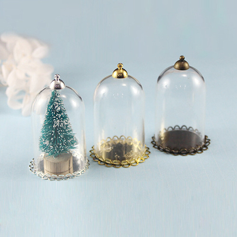 Vairumtirdzniecība stikla vāciņu kulonu ar rokām darināts DIY radošs kaklarota kulonu rotaslietas aksesuāri cilindrisks stikla vāciņš stikla pudeles piekārtiem