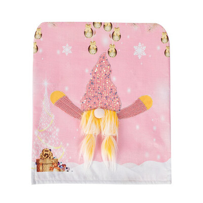 Karácsonyi rózsaszín székhuzatok dekoráció LED lámpákkal Rudolph székhuzatok rózsaszín ülésvédő az étteremhotelbe