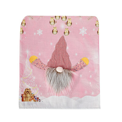 Karácsonyi rózsaszín székhuzatok dekoráció LED lámpákkal Rudolph székhuzatok rózsaszín ülésvédő az étteremhotelbe