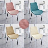 Huse pentru scaune curbate, culoare solidă, 1 buc. Huse pentru scaune elastice clasice detașabile din lână polară, scaune moi, pentru nunta la hotel