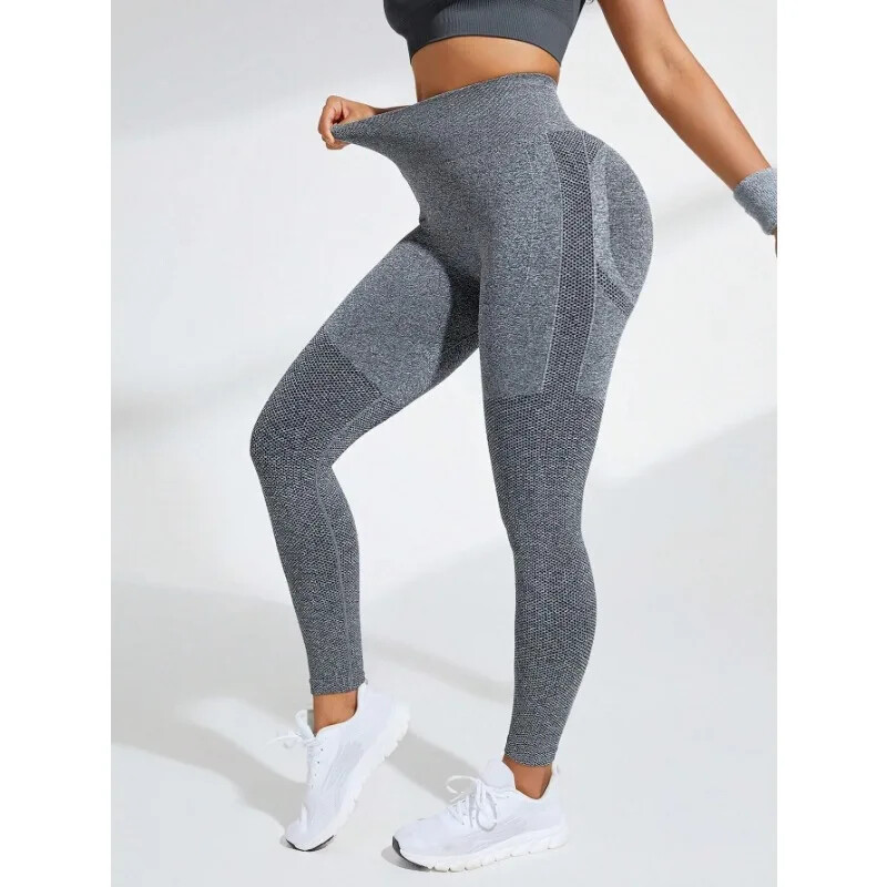 Női Zökkenőmentes Leggings Magas derekú Fitness Leggings Magas Elasztikus Kötés Divat Sportnadrágok Tornaterem Futás Jóga Fenékemelő Harisnya