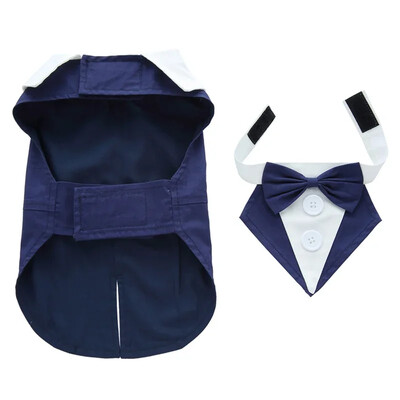Pavasario rudens naminių gyvūnėlių drabužiai Madingi šunų smokingai su peteliške mažiems šunims Šnaucerio Jorkšyro kostiumas