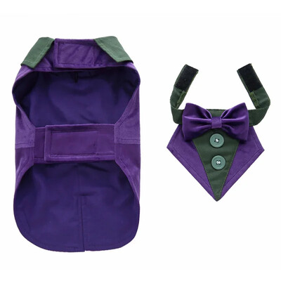 Pavasario rudens naminių gyvūnėlių drabužiai Madingi šunų smokingai su peteliške mažiems šunims Šnaucerio Jorkšyro kostiumas