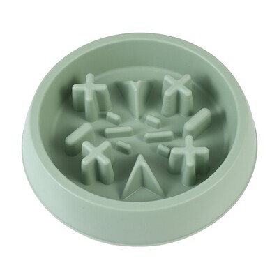 Višenamjenska plastična zdjela za sporu hranu za mačke protiv gušenja, prijenosna posuda za hranjenje kućnih ljubimaca, okrugla hranilica za pse protiv prevrtanja, voda