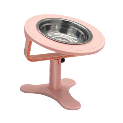 Bol înclinat pentru hrana pentru pisici, bol reglabil din oțel inoxidabil pentru animale de companie Hrănitor înalt antiderapant pentru pisici de interior pentru câini
