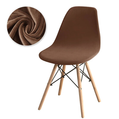 Huse pentru scaune din catifea de lux Huse pentru scaune elastice, fără brațe, de culoare solidă, huse elastice pentru scaune de luat masa, acasă, hotel, petrecere, banchet 2024