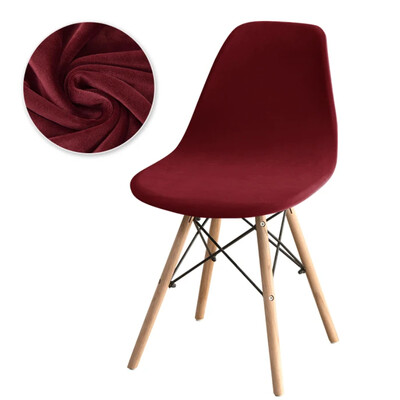 Huse pentru scaune din catifea de lux Huse pentru scaune elastice, fără brațe, de culoare solidă, huse elastice pentru scaune de luat masa, acasă, hotel, petrecere, banchet 2024