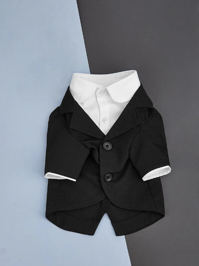 Új kutyaszmoking divatos klasszikus öltöny házi kedvenceknek Teddy Bichon formális viselet