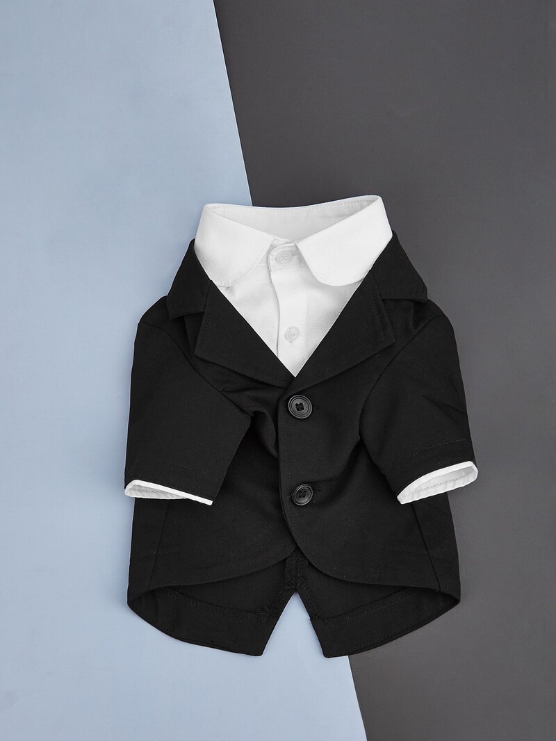 Új kutyaszmoking divatos klasszikus öltöny házi kedvenceknek Teddy Bichon formális viselet