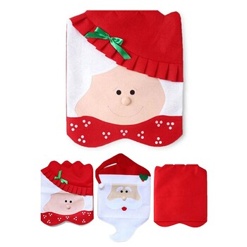 Χριστουγεννιάτικα καλύμματα καρέκλας Santa Chair Slipcover κοστούμι Χριστουγεννιάτικο κάλυμμα πλάτης καρέκλας για διακόσμηση πάρτι κουζίνας Καλύμματα καρέκλας δωματίου διακοπών